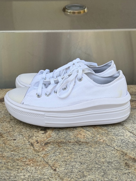 Converse Chuck Taylor All Star Move Canvas Platform Sneakers Shoes - White - Picture 6 of 16